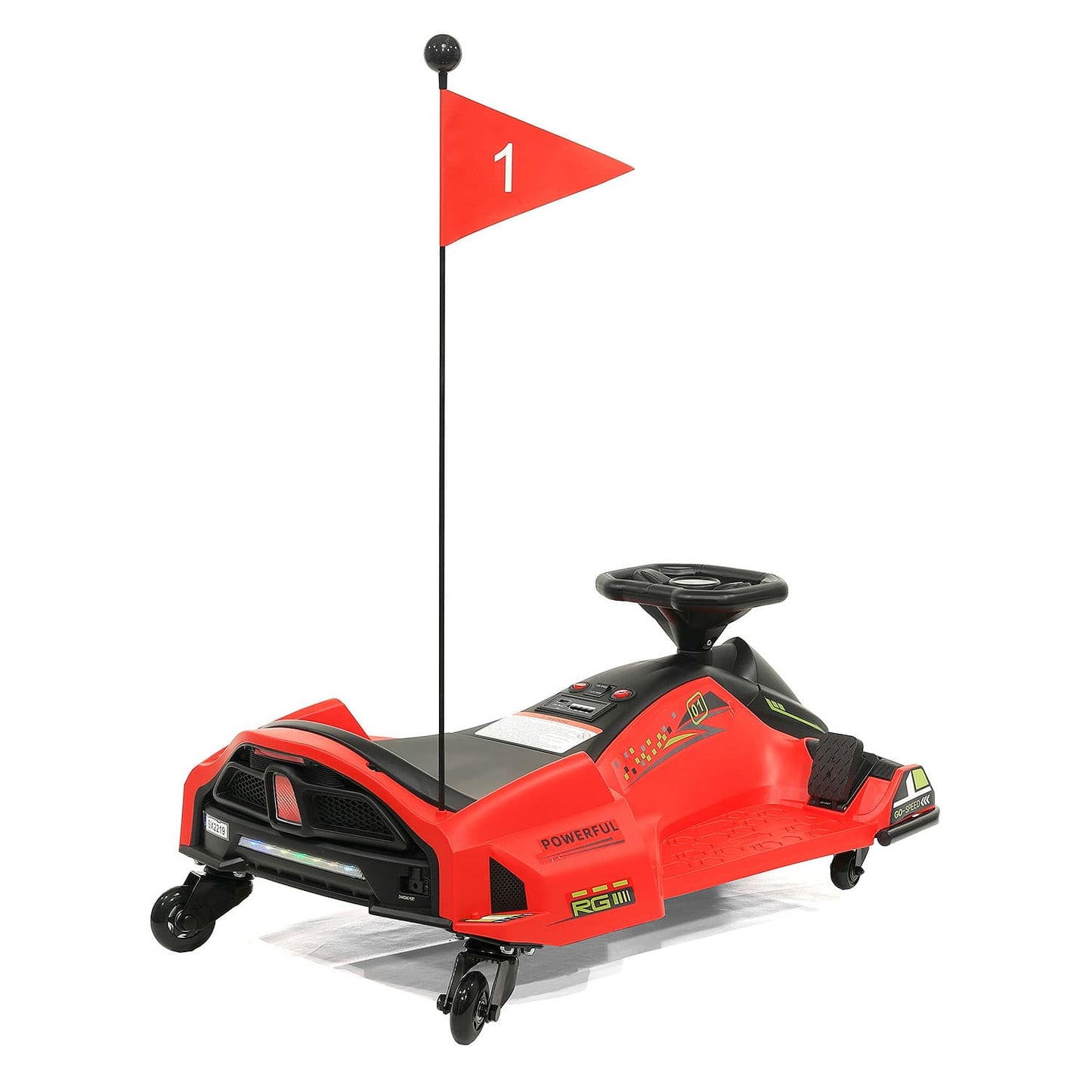 360° Drift Glider 24V Kids Ride-On Go-Kart | Red