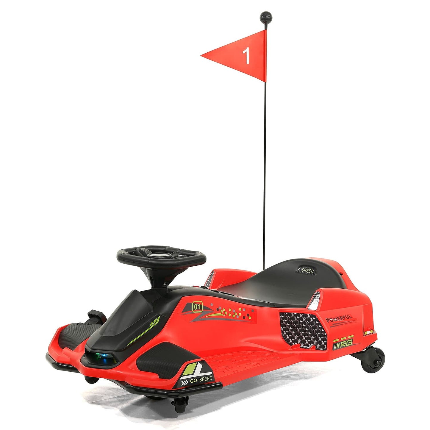 360° Drift Glider 24V Kids Ride-On Go-Kart | Red