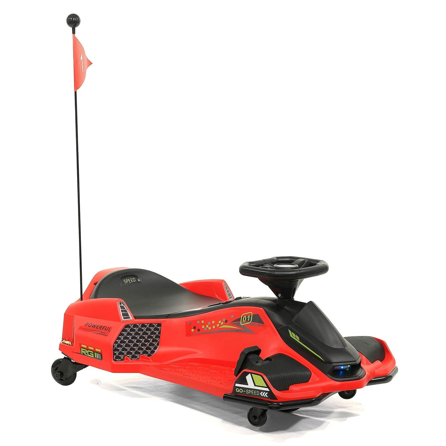360° Drift Glider 24V Kids Ride-On Go-Kart | Red