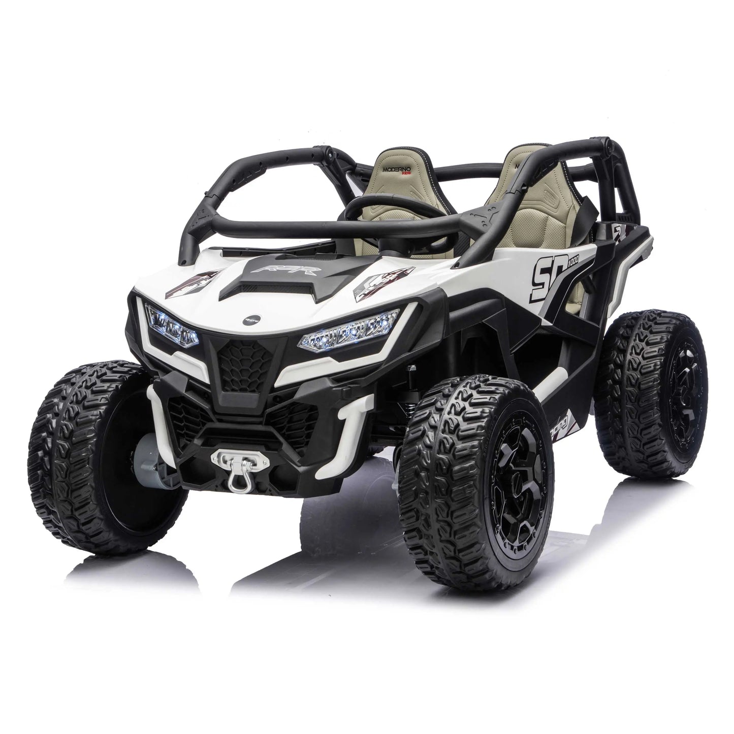 Trail Runner 24V 4WD Kids Ride-On UTV with R/C Parental Remote | White